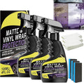 Matte & Vinyl Wrap Protection Spray, 2026 New Cars Vinyl Wrap Protectant Cleaner, Quick Drying Matte Paint Cleaner for Car, Matte Finish Detailer and Spray Sealant for Cars (3Sets)