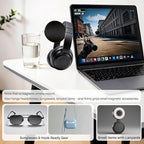 Magnetic Laptop Phone Holder Mount for Dual Screen, 180° Adjustable Edge Computer Phone Holder for Monitor's Top and Side, Extended Laptop Stand Accessories for iPhone 12-17 All Phones