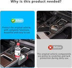 2PCS Cup Holder Storage Box for Toyota Sienna 2021-2026 Gear Shift Insert Organizer Tray Pockets Cup Groove Storage Multifunction Box(Gray)