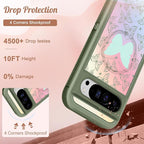 for Google Pixel 9 Pro XL Case - Compatible with MagSafe Women Cute Girls Magnetic Protective Cover Girly Blue Butterfly Design Heavy Duty Shockproof Phone Case for Pixel 9 Pro XL 6.8"
