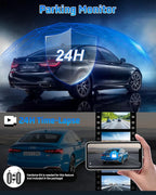 4K Dash Cam Front and Rear, 4K+2K Dash Camera for Cars with 5GHz WiFi & APP Control 64GB Included, 3.2" IPS Screen Dual Dashcam 24H Parking Monitor G-Sensor Night Vision Loop Recording