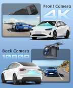 4K Mirror Dash Cam 9.66 Inch IPS Touchscreen Front and Rear View Dual Cameras, Night Vision, WiFi APP Control, G Sensor, Parking Assistance, Included 64GB Card & GPS