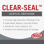 Rain Guard Water Sealers - CLEAR-SEAL - Professional Sealer And Finish Coat For Decorative Concrete, Stone, And Other Masonry Surfaces - Acrylic Urethane Coating - Low Gloss - Ready To Use - 5 Gallon