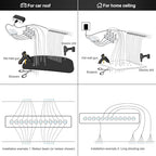 Split Car Starlight Headliner Kit, 4 Colors 12W Meteor Fiber Optic Star Ceiling Lights, 1200pcs*0.02in*9.8ft+240 RGBW Shooting Stars Lights for Car Home Theaters Roof Décor