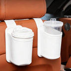 2-Pack Cup Holders for Car Seat Back Premium Nappa Leather Organizer with Drink Holders Easy Install for Families & Road Trips (Grey)