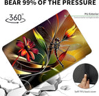 Case for 7" Kindle Paperwhite 12th Generation 2024 & Kindle Colorsoft Signature Edition 2024,360 Degree Rotating Swivel Leather Stand Folio Cover with Auto Wake/Sleep,Art Red Dragonfly