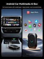 Magic AI Box, Wireless CarPlay/Android Auto Adapter, Car Video Box Supports for Netflix/YouTube/TikTok/TF Card, DriveChat AI Smart Box with GPS/Dual Bluetooth