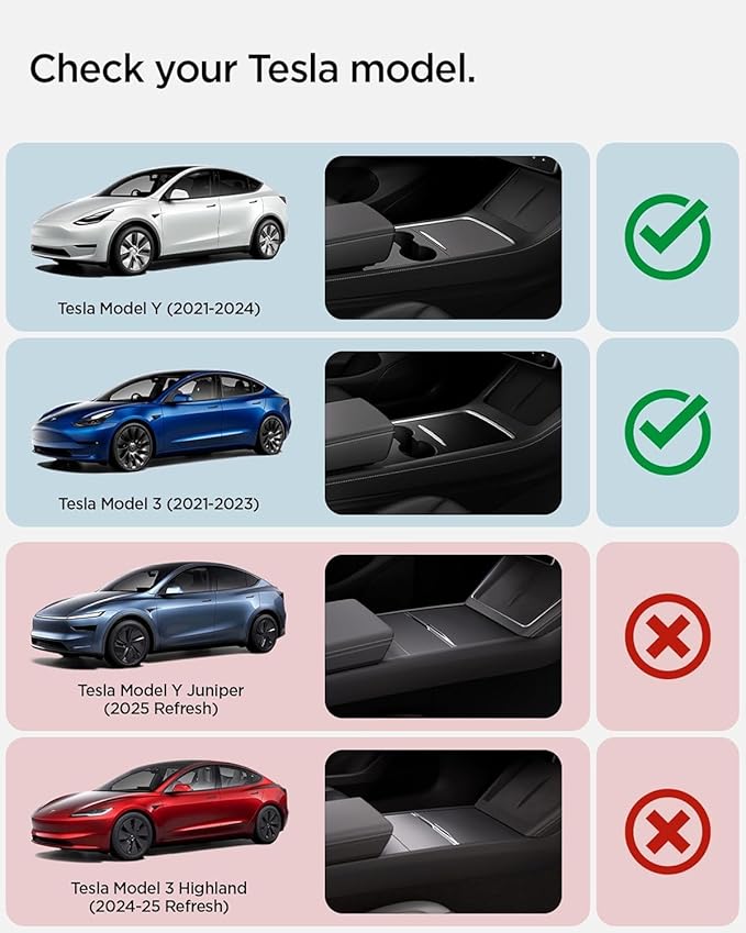 Center Console Mount, Magnetic Phone Holder for Older Tesla Model Y/3, Compatible Only with 2021-2024 Versions (Old Gen Model Y/3-Single Wireless Pro Charger)