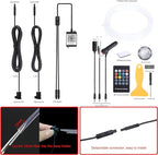 3 m Optic Fiber Car Ambient Lighting Kit Bluetooth App Control + RF Remote Control 64 Colors Multicoloured Music Interior Lighting Kit 12V 1W