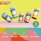Napjoy Microfiber Cleaning Cloth Roll, 75PK Easy Tear Away Reusable Paper Towels, 12" x 12", Lint-Free and Scratch-Free with Patented Fiber Technology Microfiber Towel Roll, Green