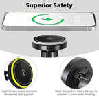 15W Magnetic Wireless Charging Phone Holder for RAM Mounts, 1" (25mm) Ball Mount for Magsafe iPhone 17/16/15/14/13/12 Series, Compatible with RAM B Size Double Socket Arm