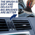 AUCELI Car Detailing Brush, Ultra Soft Auto Interior Dusting Brush with Storage Rack, Car XL Synthetic Brush Cleaning Tool, Universal Covers Large Area Inside or Outside Vehicles (Blue/Style B)