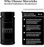 Mavwicks Fragrances - Upholstery Deodorizer (Enchanted Rouge) 16 Oz - Rug, Couch & Carpet Deodorizer - Vacuuming Powder, Pet Safe Carpet Freshener Powder - Odor Eliminator for Home