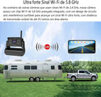 Wireless Backup Camera, Ultra Strong WiFi Signal Clear Picture Magnetic Rechargeable Rear view Reverse Back up Camera for Hitch Towing Gooseneck Travel Boat Horse Trailer Truck Camper RV Pickup iPhone
