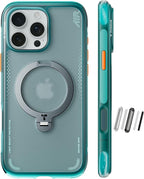 TORRAS Ostand Q3 Air for iPhone 16 Pro Case 6.3'' with Real Airbags, Fit for MagSafe, 360 Magnetic Stand, Mil-Grade Protection, Camera Control Button, Shockproof & Stylish Case for iPhone 16 Pro, Blue