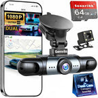 Dash Cam, Dashboard Camera 4 Channel, 360° Full View Car Dashcam System Wireless, Front and Rear Wireless Inside, 1080p HD, Infrared Lamps Night Vision G-Sensor, Car Accessories (Y108WiFi+64G)