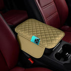 Upgraded Car Middle Center Console Cover,Microfiber Leather Car Armrest Cover Cushion with 2 Storage Bags,Universal Car Armrest Storage Box Car Interior Accessories for Most Vehicles (Beige)