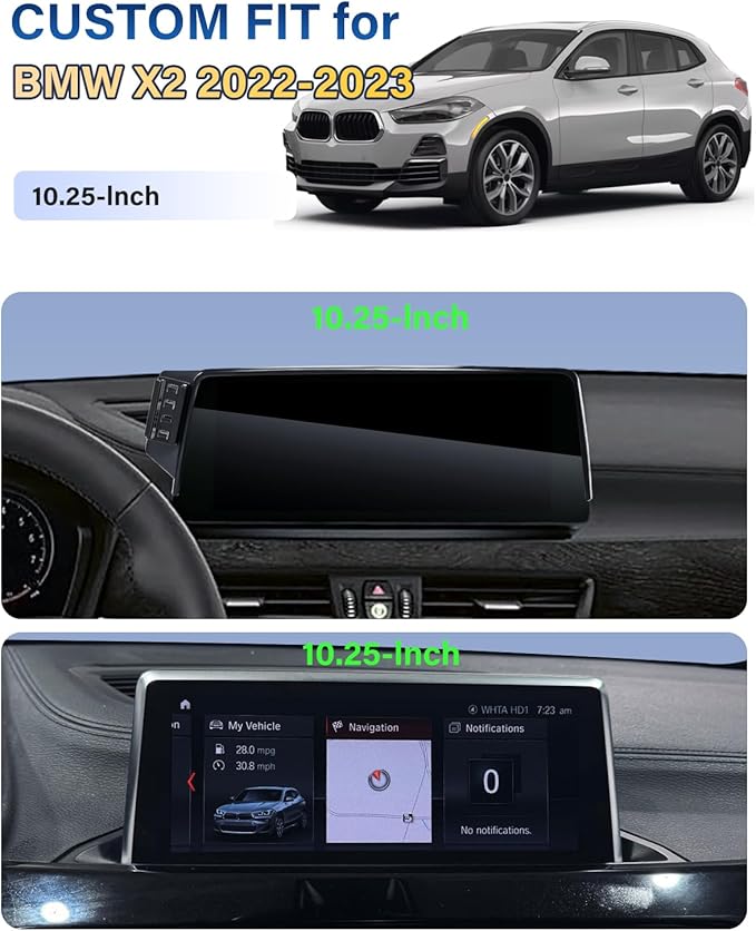 SKYLOTEC Car Phone Holder for BMW X2 2022 2023 Accessories 10.25-Inch Screen Fixed Clip, Automobile Cradles Magnetic Phone Mount Compatible with MagSafe, Strong Magnets Cell Phone Base