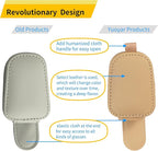 Yuoyar Sunglass Holder for Car, Magnetic Leather Sunglasses Holder and Ticket Card Clip, Car Visor Accessories, 2 Packs (Beige)