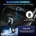 Wireless CarPlay Adapter, Wired to Wireless Car Adapter, Suitable for Apple iPhone & Android, Fast Auto-Connect, USB & Type-C, Supports 800+ Models with Built-in Wired Car Play/Android Auto