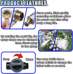 Car Wash Foam Gun Sprayer, Adjustable Metal High-Pressure Spray Hose Nozzle with 3.5oz/100cc Plastic Soap Dispenser Bottle, Fit Car Washing, Watering Plants, Floor Cleaning (Silvery)