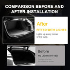 Tlyard Ambient Led Trunk Lights for Tesla Model Y Juniper 2025 2026 Back Interior Frunk Lightning String for Neon Atmosphere Compatible with Tesla Juniper Accessories