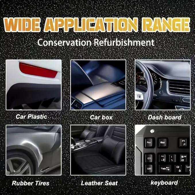 Premium Tire Coating & Trim Restorer, Tire Coating Paste Rapid Acting, Bring Back the Original Deep Black Shine to Rubber and Plastic (1PC)