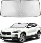 EcoNour Windshield Sunshade Compatible for BMW X2 2018-2021 2022 2023, Sun Visor for Front Windshield & Window Sun Shade Cover, UV Heat Blocker & Protector, Car Accessories