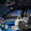 AKEPO 3in1 Fiber Optic Lights Kit APP Control Headliner Starlight, Shooting Star+Music Sync Activated Under Dash Interior LED Light and 6W RGBW Fiber Optic Star Light, 150pcs 0.03in6.5ft Fiber Strands