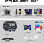 OHLPRO 2 in 1 Backseat Car Charging Station Box, 45W Fast Charge Multi Retractable Car Charger for Uber Chargers for Passengers, for iPhone/Samsung and Tablets - Headrest Bars Car
