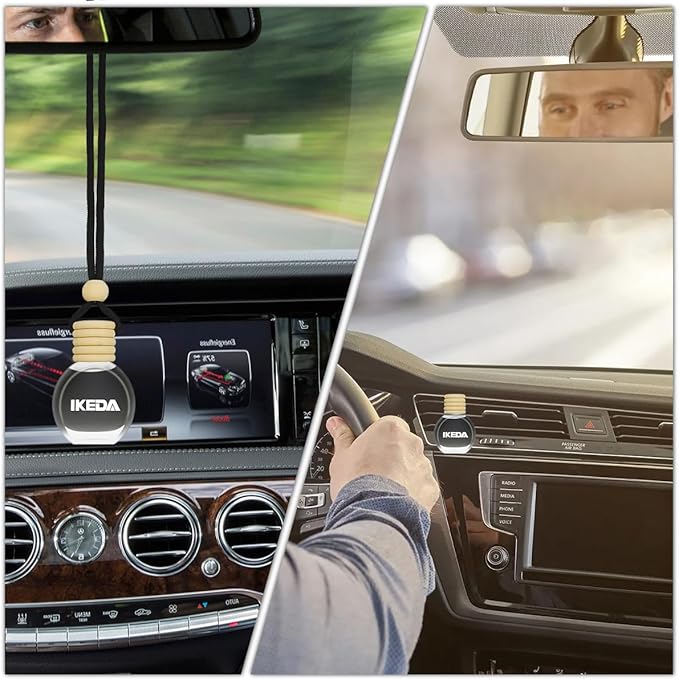 Ikeda Car Air Freshener: Hanging Car Smell Air Freshener | 10ml Hanging Car Perfume | Long Lasting Fragrance | Strong Scents Diffuser for Auto Home (Dark Night)