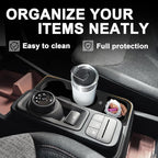 Muslogy Center Console Cup Holder Inserts Compatible with 2022-2026 Ford Maverick Accessories Middle Console Drink Holder Silicone Black Organizer Non-Slip Drink Stopper