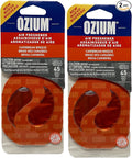 Ozium Paper Membrane Hanging Car Air Freshener - Automotive Air Fresheners and Odor Eliminator for Car (Caribbean Breeze, 2 Packs)