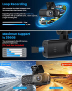 Dash Cam 4K Front, Ultra HD Dash Camera for Cars, 1.47''IPS Screen Mini Car Camera with APP Control, Built-in Wi-Fi & G-Sensor, 24H Parking Mode, Night Vision, WDR, Loop Recording, Support 256GB Max