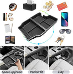 SKTU 2Pcs for 2021-2026 Toyota Sienna Center Console Organizer 2021-2026 Sienna Lower Console Tray Toyota Sienna 2024 2025 2026 Accessories Under Console Tray (Not Fit Models with Refrigerator)
