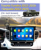 PZK Car Phone Mount for Toyota Tundra 2022-2025 2026 /Sequoia 2023-2026 Limited/Platinum Accessories 14-Inch Screen Compatible with Magsafe Car Phone Holder 360° Rotation Hands Free Not Affect Vent