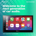 Pioneer DMH-W3050NEX 6.8" Capacitive Touchscreen, Double Din – Wireless & Wired Apple CarPlay & Android Auto, Bluetooth, Backup Camera, Maestro, FLAC, HD Radio, Hi-Volt RCA