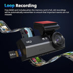 Dash Cams Front and Rear, NQJ 4K+2K Dual Dash Camera for Cars w 64GB Card, 5G Wi-Fi & App, G-Sensor, 3.2” Screen, 24H Parking Mode, 170°Wide Angle, Night Vision