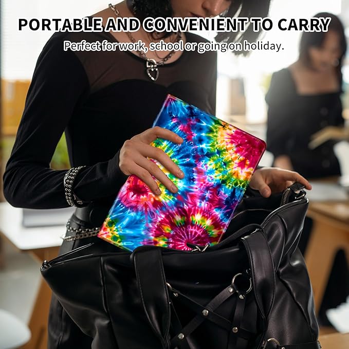 Case for 6" Kindle 11th Generation Case 2024/2022 Release,Leather Slim Folio Adjustable Stand Cover with Auto Wake/Sleep for Basic Kindle 2024/2022 11th Gen e-Reader,Rainbow Color