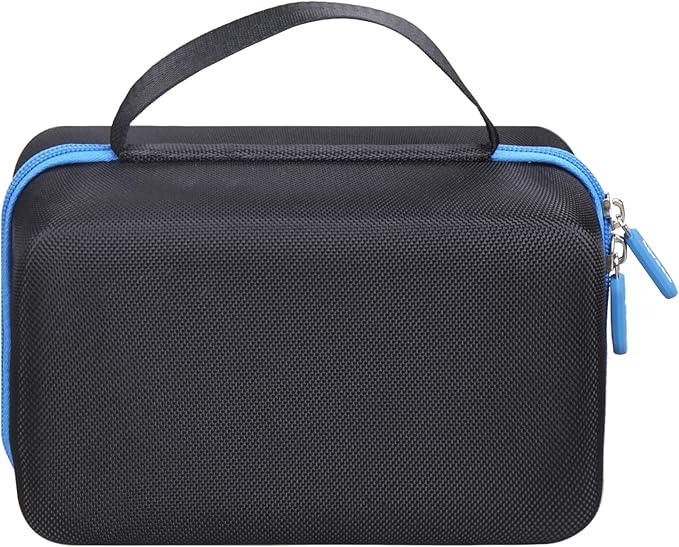 Aproca Case Compatible with EYYA Handheld Cordless Car Vacuum Cleaner, Portable Storage Hard Bag for Accessories - Black with Blue Zipper (Case Only)