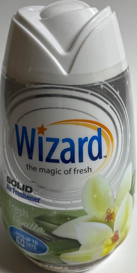 Wizard The Magic of Fresh gel Air Freshener, solid air freshener 7.8 oz Fresh vanilla (Pack of 6)