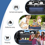 Car Trunk Organizer for Honda CR-V 2017-2022, Collapsible Sturdy Trunk Storage Container with Lid and Handle Large Leather Car Trunk Storage (Blue,39.7 x 11.4 x 12.2in)
