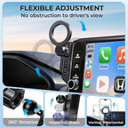 Car Phone Holder for Honda Accord 11th Gen Hybrid 2026 2025 2024 2023 (Only for 12.3-Inch Screen) 360° Rotation Magnetic Cell Phone Mount, Compatible with Magsafe, Does Not Affect Air Vent