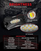 LASFIT Switchback Rock Lights Amber/White 1 Pod Extension Wheel Well Lights Underglow LED Lighting LED Rock Light, fit for LASFIT Only