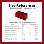DGAZ Silk Purse Organizer Insert Fits LV Speedy 16/20/25/30/35/45 bags，Silky Smooth Bag Organizer，Luxury Handbag & Tote Shaper（Wine Red，New nano 16）