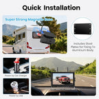 Magnetic Solar Wireless Backup Camera for Trailer: No Wiring Quick Install 7" HD 2-Split Monitor Rechargeable Battery IP68 Rearview Camera System for RV Truck Camper Horse Trailer Camera