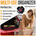 FORTEM Trunk Organizer with Cooler For SUV Car Organizer and Storage, Collapsible Multi-Compartment, Perfect Christmas Gifts For Men, Women, 1680D Oxford, Non Slip Bottom, Straps, Soft Cover 110L