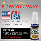 Scent Bomb Air Freshener Spray, Long-Lasting Odor Eliminator - Effective Deodorizer for Home & Car, Fresh Room Spray for Kitchen, Bathroom & Smell Neutralizer - 1 oz Pack of 4, Tangerine Scent
