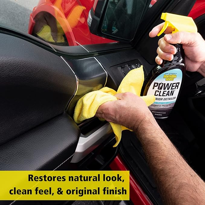 Invisible Glass 92024-6PK Power Clean Automotive Interior Detailer Cleaner Protectant and Conditioner to Restore Interior Surfaces Prevent Fading – 22 fl oz (Pack of 6)