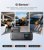 AINAVI Front Dashcam for Cars, Mini 2K Dash Camera, Dash Cam Built-in WiFi Wireless with APP Control, Hidden-Style Single Car Camera/WDR/Night Vision/G-Sensor/24H ParkingMode